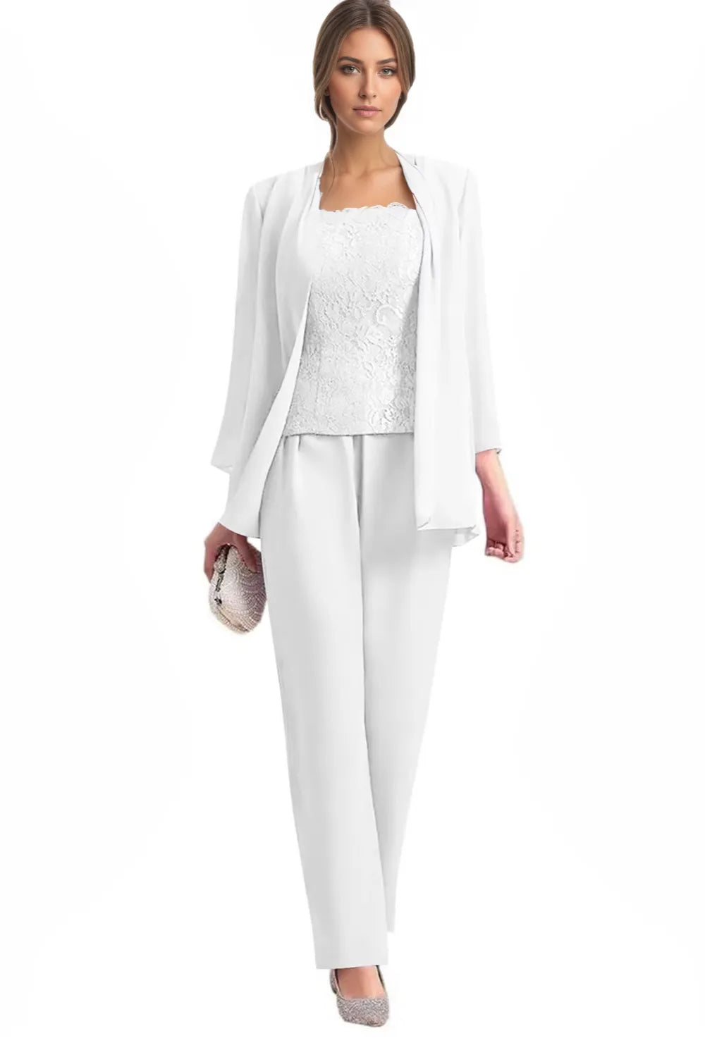 Ensemble pantalon de cérémonie élégant trois pièces