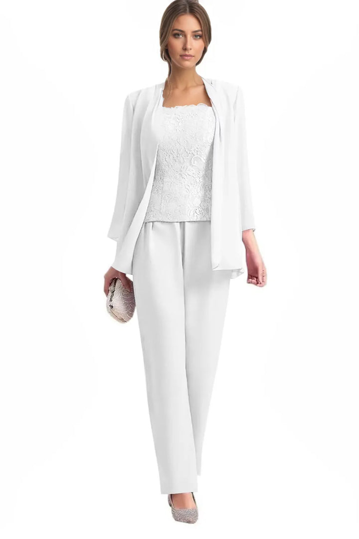 Ensemble pantalon de cérémonie élégant trois pièces
