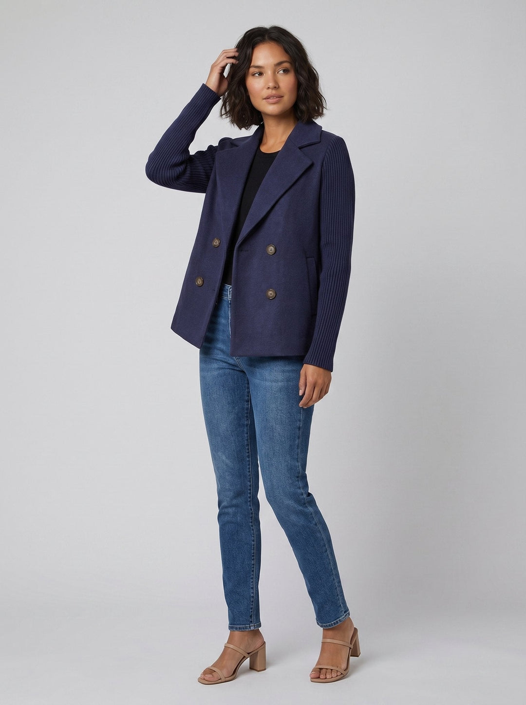 Amora | Blazer à manches en maille