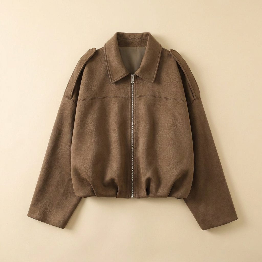 Bomber | Blouson effet suédine