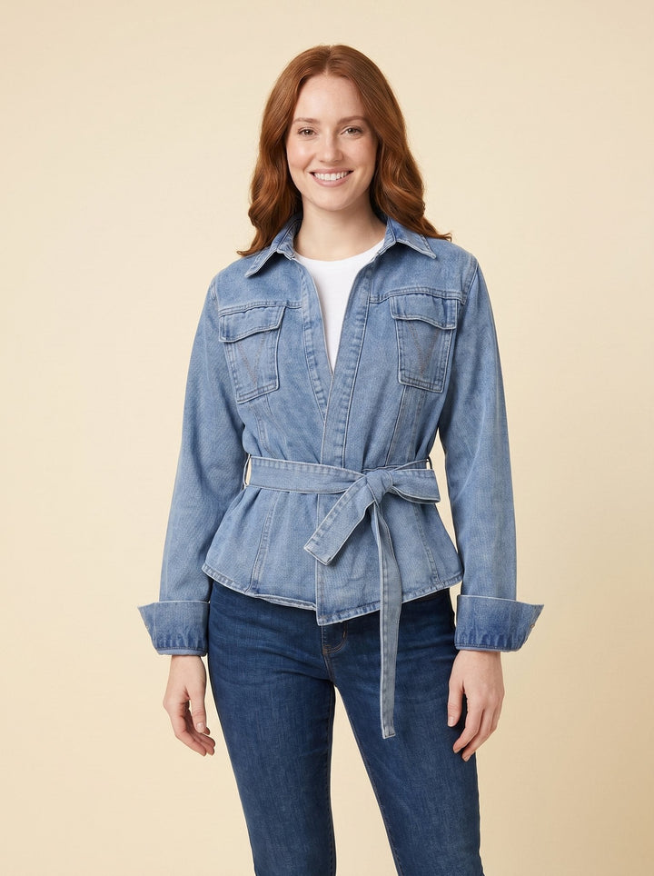 Chemise en jean à nouer